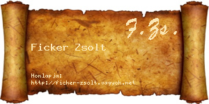 Ficker Zsolt névjegykártya