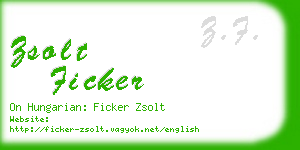 zsolt ficker business card